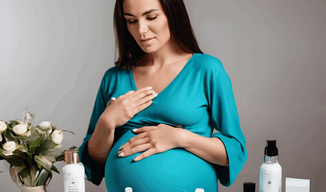 woman deciding which pregnancy skincare routine to follow