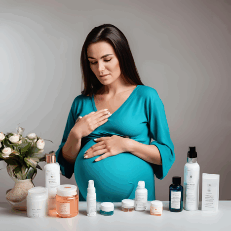 woman deciding which pregnancy skincare routine to follow